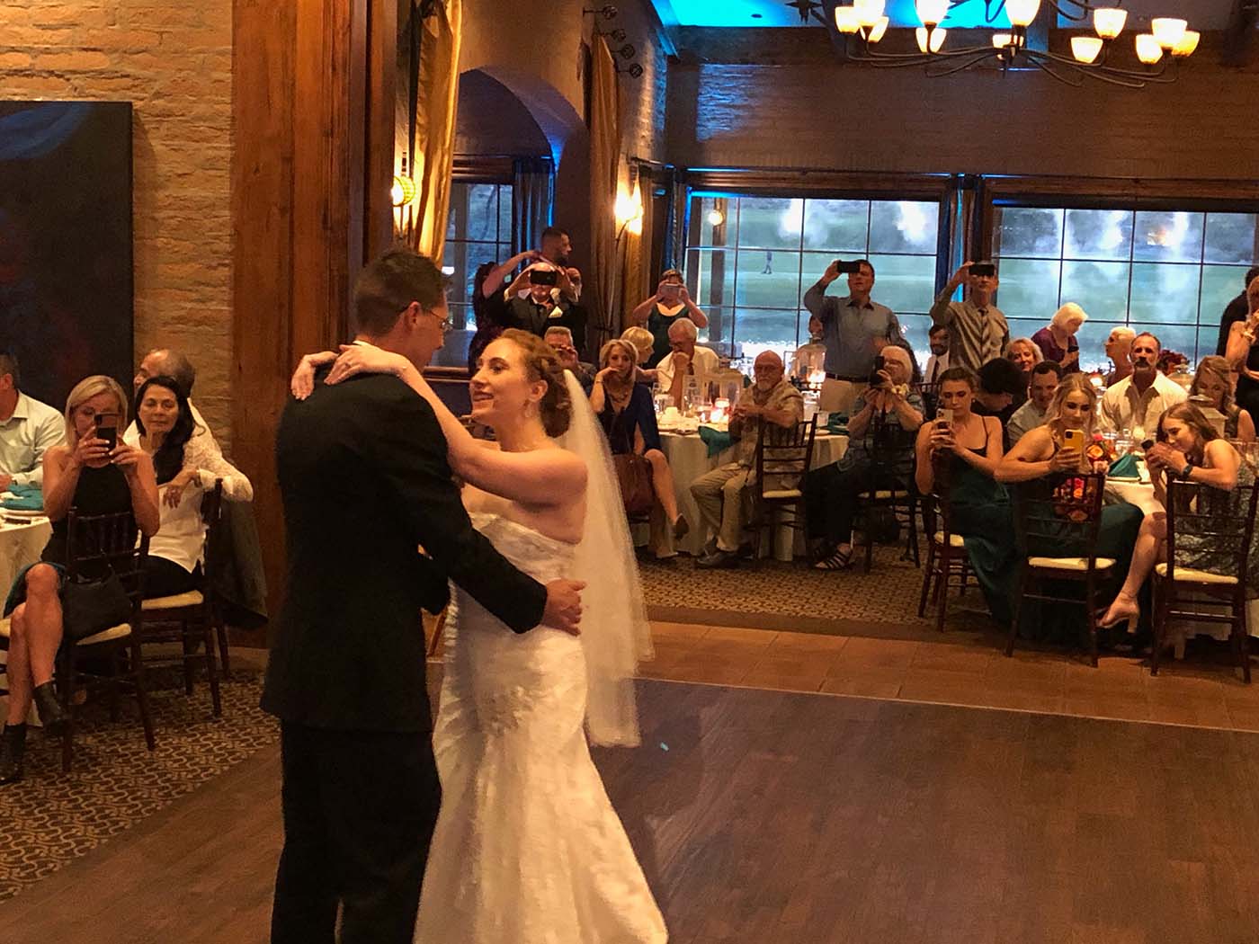 First dance at a Fanning Flames wedding reception